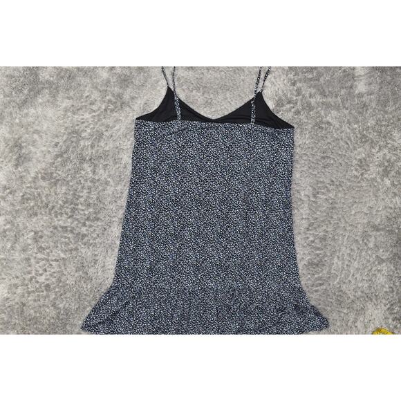 Michael Kors Black Floral V Neck Shift Dress 2XL Knee Length Sleeveless - Picture 3 of 7